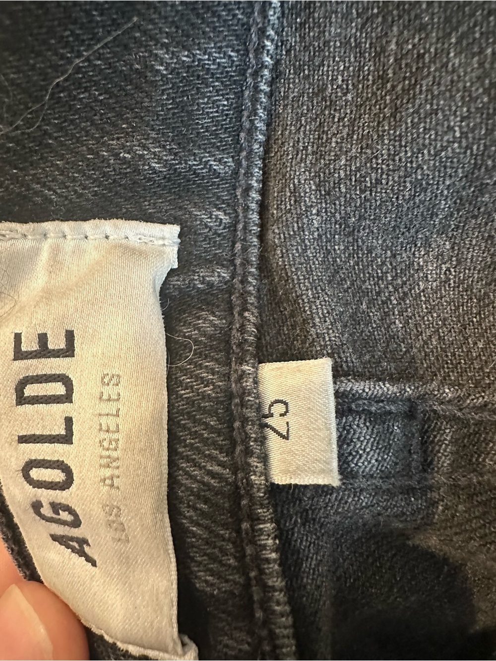 AGOLDE Pinch Waist Skinny Jeans Washed Black Size 25 - Picture 4 of 4